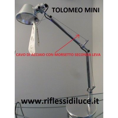 Artemide cavo di acciaio secondo braccio ricambio Tolomeo mini