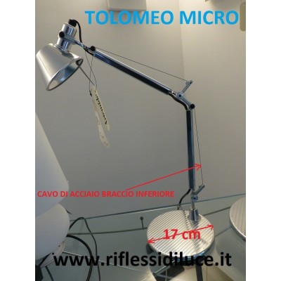 Artemide cavo di acciaio primo braccio ricambio Tolomeo micro