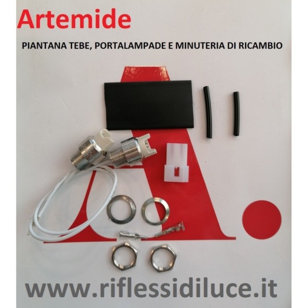 Artemide piantana tebe coppia portalampada di ricambio