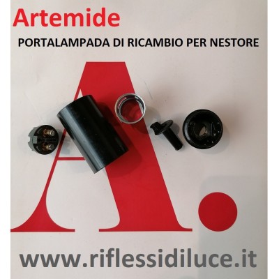 Artemide portalampada completo con attaco Ba15d ricambio per piantana nestore