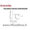 Artemide tolomeo micro da tavolo con base colore bianco lucido 