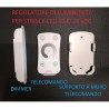 Variatore di luce, dimmer, per strisce led con telecomando e custodia telecomando a parete.