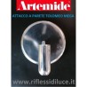 Artemide attacco a parete per tolomeo mega in alluminio cromato brillantato