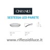 Cini & Nils Sestessa parete bianca led cob 2800K CRI80 NON DIMMERABILE