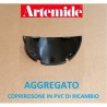 Artemide coprirosone di ricambio, visto da dietro, per aggregato sospensione e saliscendi