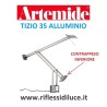 Artemide Tizio 35 alluminio contrappeso grande inferiore primo snodo