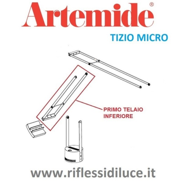 Artemide Tizio micro bianca primo telaio inferiore 