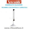 Artemide aggregato saliscendi cono opale contrappeso e carrucola di ricambio