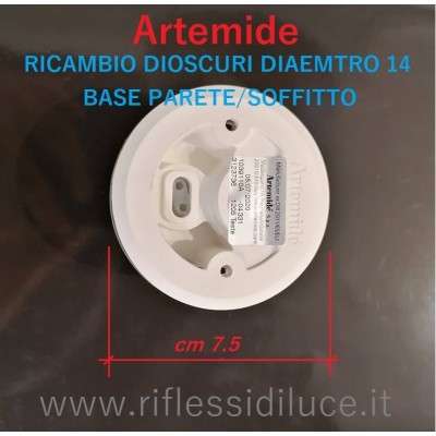 Artemide dioscuri 14 ricambio base parete/soffitto