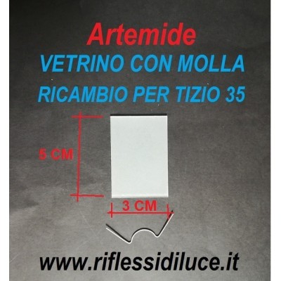 Artemide testa tizio 35 con vetrino e molla di fermo