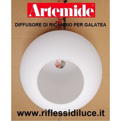 Artemide ricambio diffusore in vetro bianco latte per galatea tavolo