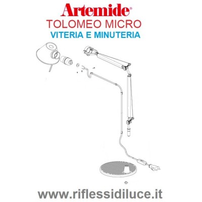 Artemide minuteria di ricambio per Tolomeo micro da tavolo