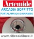 Artemide ricambio per Arcadia soffitto portalampada con attacco E27