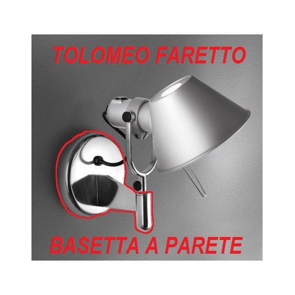 Artemide ricambio basetta a parete per tolomeo faretto