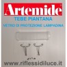 Artemide piantana Tebe vetro di protezione della lampadina completo di molle e viti