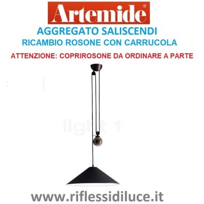 Artemide rosone con carrucola ricambio per aggregato saliscendi