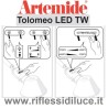 Artemide tolomeo TW tavolo istruzioni comandi