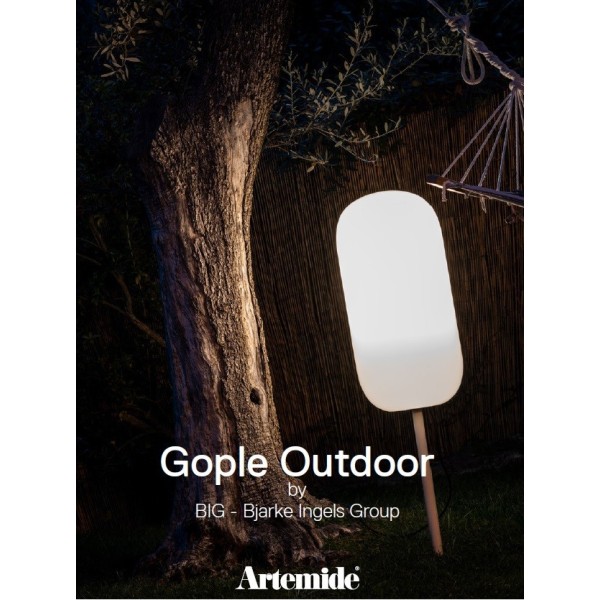 Artemide gople outdoor corpo lampada completo di paletto H. 56,3 e picchetto