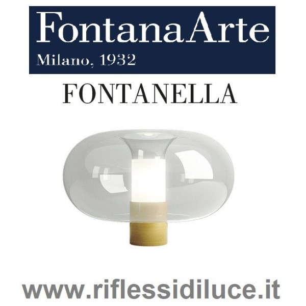 Fontana Arte fontanella grande base ottone