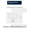 Fontana Arte fontanella grande base ottone