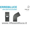 Errebiluce dual 90 lampada da parete per esterno grigio antracite