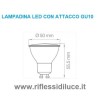 Lampadina led con attacco GU10 potenza 10W dimensioni