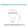 Lampadina led con attacco GU10 potenza 10W dimensioni