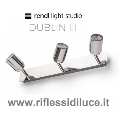 Rendl Light applique plafoniera a 3 faretti montaggio a parete o soffitto