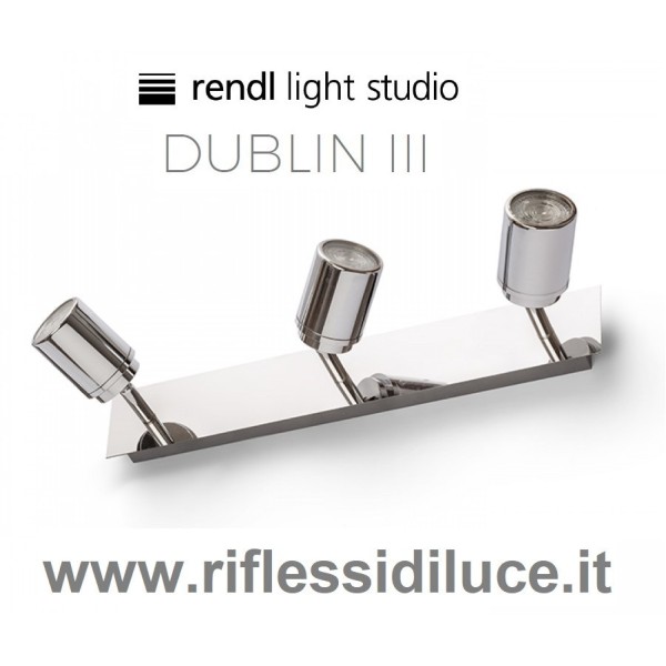 Rendl Light dublin 3 applique plafoniera a 3 faretti 