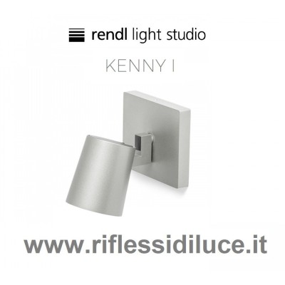 Rendl Light kenny 1 faretto parete soffitto struttura alluminio ghiera interna nera