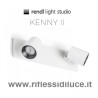 Rendl Light kenny 2 faretto a 2 luci parete soffitto struttura bianca ghiera interna nera