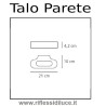 Artemide talo parete led dimensioni