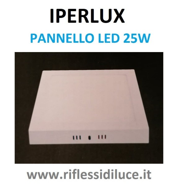 Iperlux plafoniera led quadrata295X 295 mm led 25W luce bianca calda