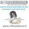 Reggiani faretto led 10W incasso orientabile bianco