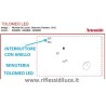 Artemide minuteria di ricambio con interruttore e anello per tolomeo led