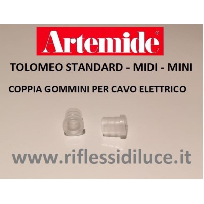 Artemide Tolomeo standard ricambio coppia gommini per cavo elettrico