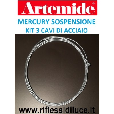 Artemide mercury sospensione cavi di acciaio di ricambio