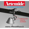 Artemide tolomeo micro pinza ricambio forcella con fascetta alluminio