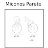 Artemide miconos parete dimensioni