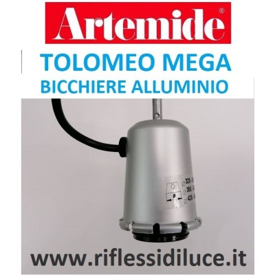 Artemide ricambio tolomeo mega bicchiere alluminio