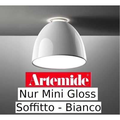 Artemide nur mini gloss halo soffitto bianco