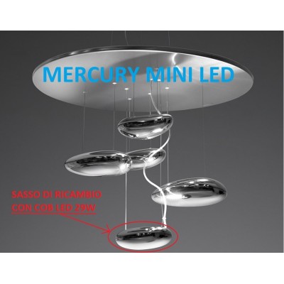 Artemide mercury mini sasso elettrificato di ricambio per versione LED 29W