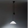 Artemide aggregato saliscendi con cono opalino di diametro 53 cm