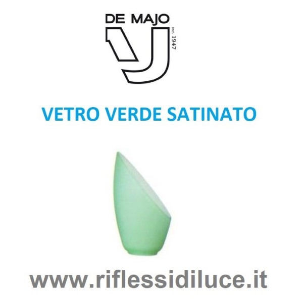 DE MAJO POLI PO' VETRO DIFFUSORE VERDE SATINATO