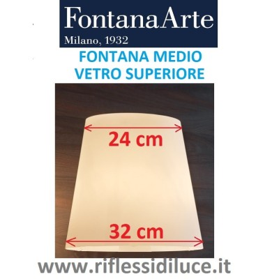 Fontana Arte diffusore bianco ricambio per lampada Fontana media