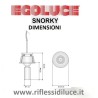 Egoluce faretto led da incasso Snorky dimensioni