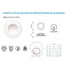 Faretto led da incasso scheda 12W luce bianco caldo 3000° K