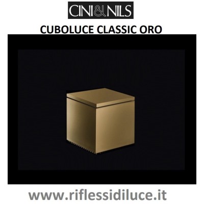 Cini & Nils Cuboluce oro opaco con lampadina led E14 3W