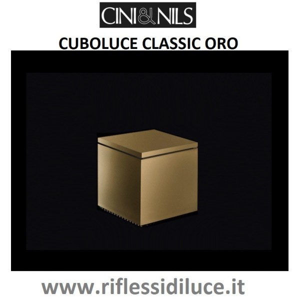 Cini & Nils Cuboluce oro opaco con lampadina led E14 3W