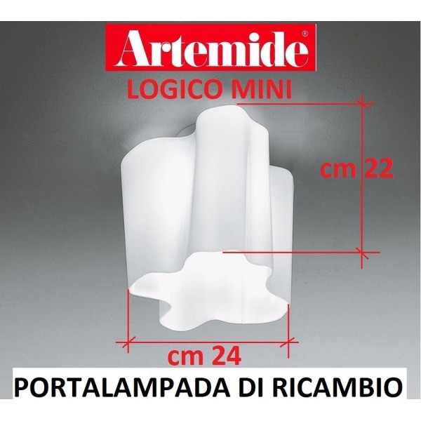 Artemide portalampada di ricambio per logico mini